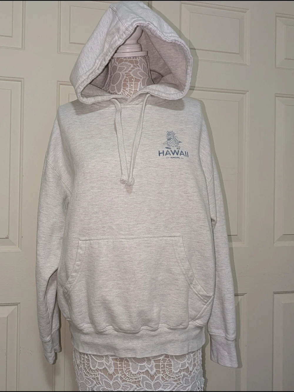 Unisex Rip Curl Cream Hoodie with Hawaii Pineapple Logo